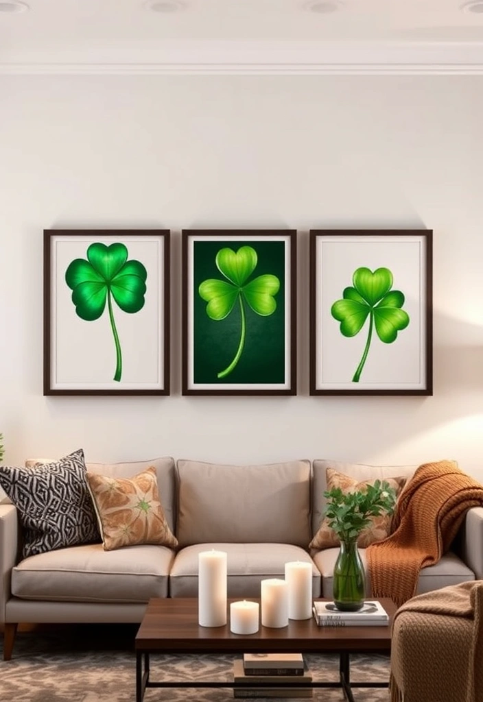 21 Stunning St. Patrick's Day Decorations That Will Transform Your Home into a Lucky Oasis! - 10. Green Wall Art