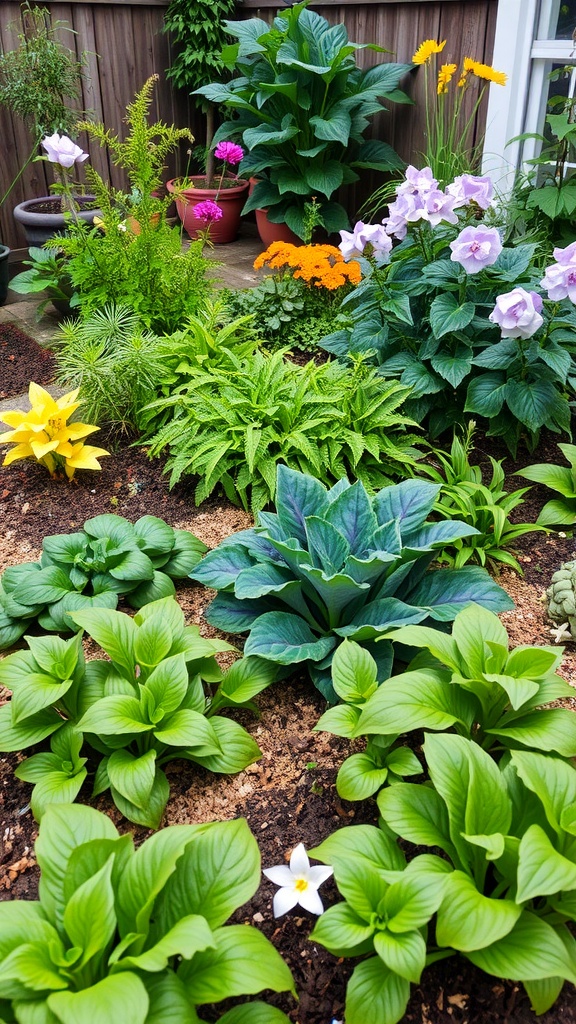 A vibrant garden bed featuring a mix of flowers and greenery, highlighting the concept of edible landscaping.